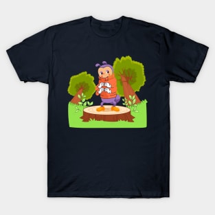 Caterpillar Forest Hand Drawn T-Shirt